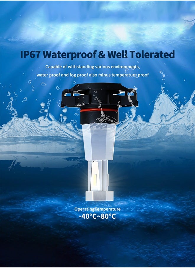Generic H16 fog light Bulbs|Universal Fit|Front Position|110W|2000LM|6000K Cool White|IP67 Waterproof|Pack of 2  - Image 3
