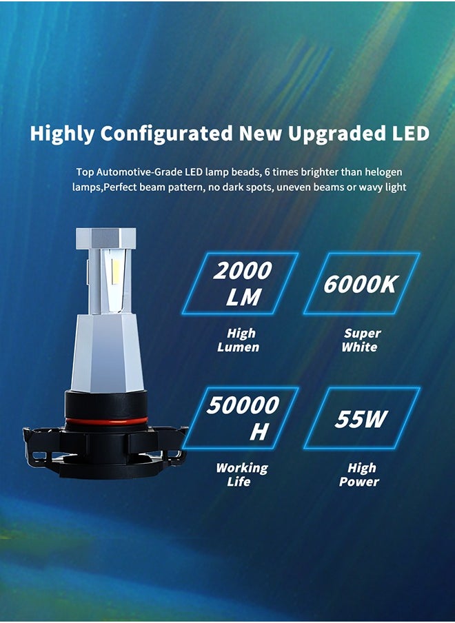 Generic H16 fog light Bulbs|Universal Fit|Front Position|110W|2000LM|6000K Cool White|IP67 Waterproof|Pack of 2  - Image 4