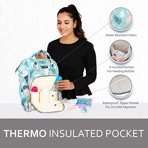 PACKNBUY Diaper Bag for Mothers for Travel, Hospital Bag for Delivery Women Spacious, Insulated Bottle Pockets, Water Resistant with Multiple Pockets to Store Newborn Baby Products (Blue) - Image 2