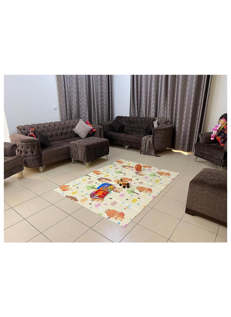 VIO Baby Non slip Portable Foldable Play Mat Infant Baby Crawling Mat Toddler and Kids Waterproof Foam Floor Mat Washable Easy wipe Foam Mat  - Image 2