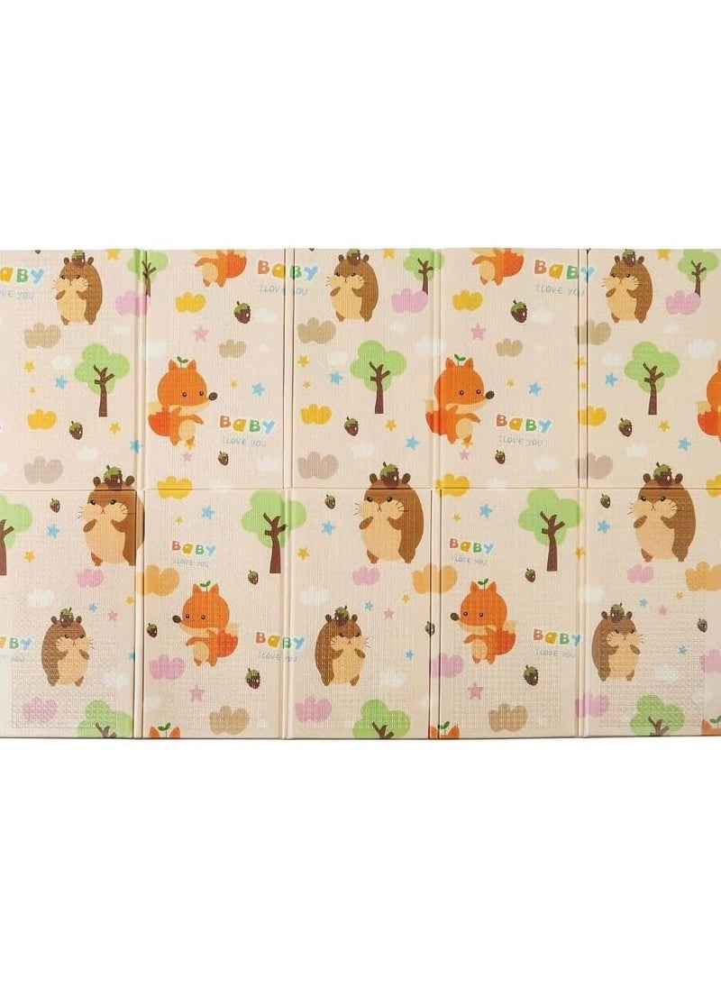 VIO Baby Non slip Portable Foldable Play Mat Infant Baby Crawling Mat Toddler and Kids Waterproof Foam Floor Mat Washable Easy wipe Foam Mat  - Image 3