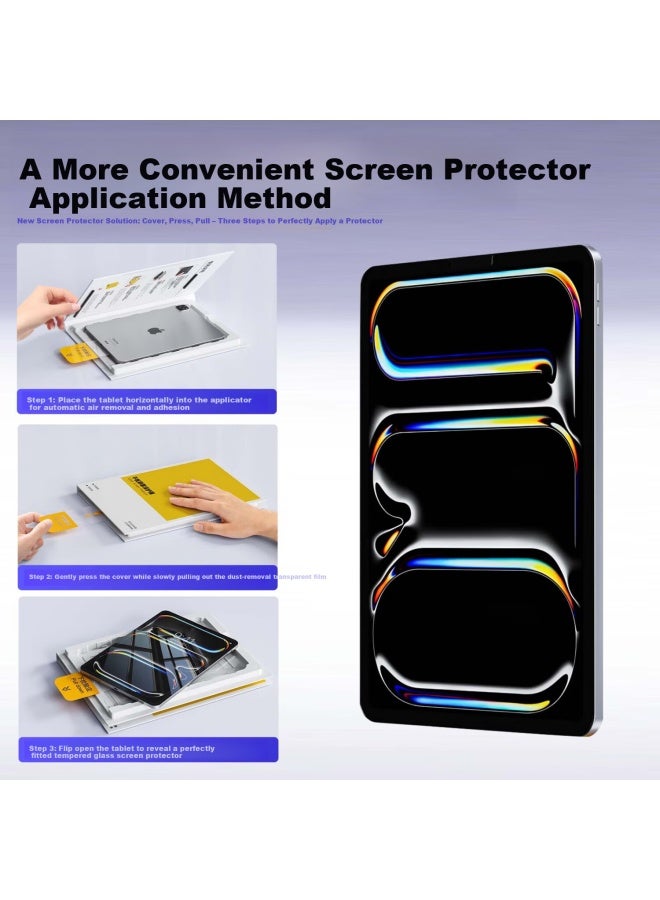 Zoyu Tempered Glass Screen Protector For Ipad Air 7/6 M3/m2 Chip 11-inch Full-screen Ultra-clear Dust-free Instant Adhesion Tablet Protective Film - Image 1