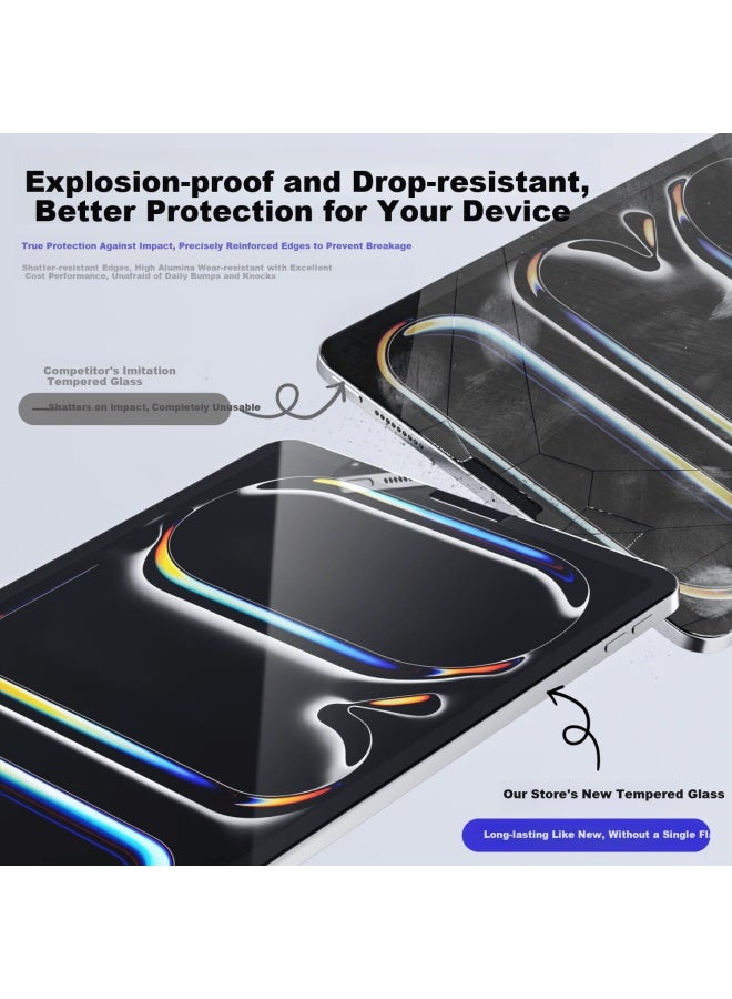 Zoyu Tempered Glass Screen Protector For Ipad Air 7/6 M3/m2 Chip 11-inch Full-screen Ultra-clear Dust-free Instant Adhesion Tablet Protective Film - Image 2
