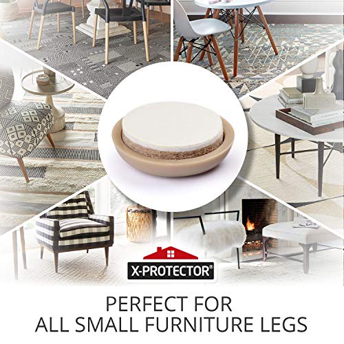 X-Protector Chair Sliders X-PROTECTOR – Furniture Sliders 40 pcs Carpet Sliders 1” – The Best Furniture Moving Pads – Premium Chair Leg Floor Protectors – Slide Effortlessly with Chair Pads & Protect Your Floor! - Image 3