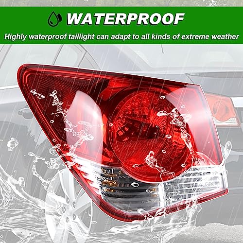 Lochnchn Tail Light Compatible with Chevrolet Cruze 2011-2015 Cruze Limited 2016 Rear Taillights Lamp Assembly Left Driver Side Brake Light Replace 96828250 GM2804107 - Image 5