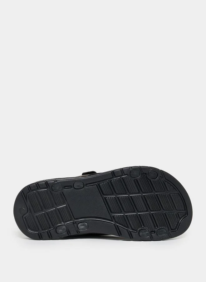 Styli Solid Slip-on Double Strap Sandals