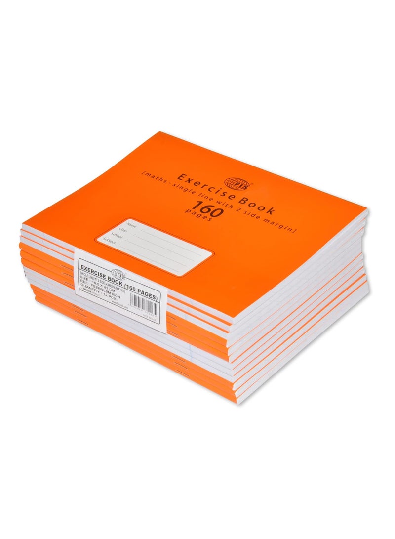 FIS مجموعة كتب تمارين مكونة من 12 كتابًا، 160 صفحة، بهامش سطرين (كتاب الرياضيات) FSEBSL2M160N - Image 1