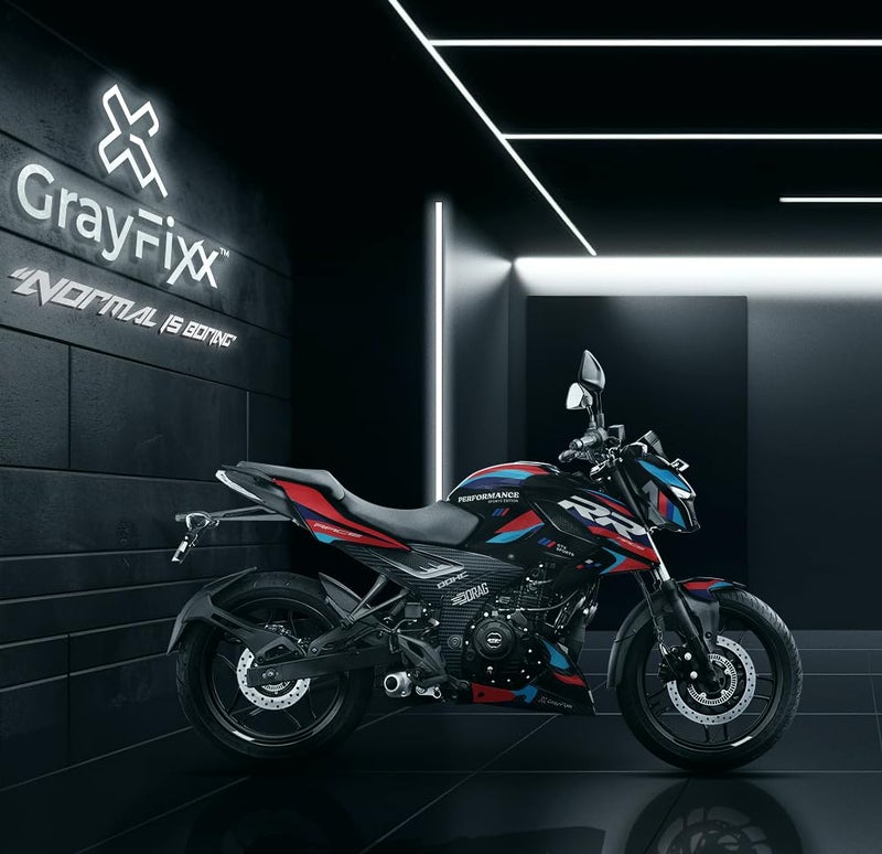Grayfixx Black RR Edition Full Body Sticker for Pulsar N160/250 | Made in Premium Gloss Vinyl with FPF(Fade Protection Film) Precut Sticker, Water Proof, Pack of 1 Both Side with 2 Years Warranty - Image 2
