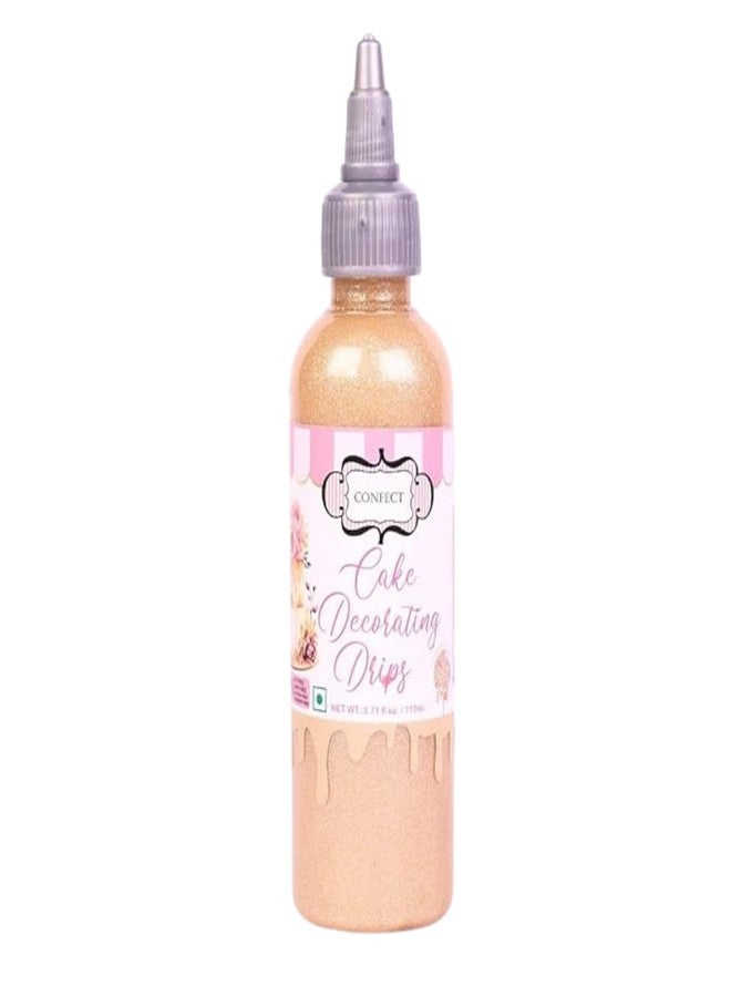Confect قطرات ذهبية فضية متلألئة صالحة للأكل لتزيين الكعك والكب كيك - تزيين كعك عيد الميلاد والعطلات لدوائر الكعك والحلويات والمعجنات | رذاذ صالحة للأكل ممتازة - 110 مل - Image 1
