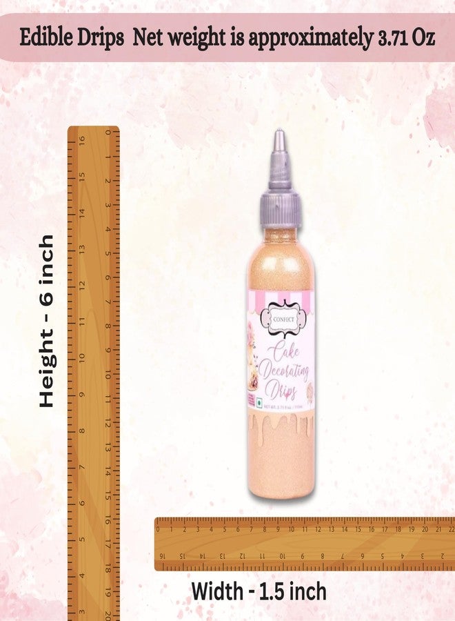 Confect قطرات ذهبية فضية متلألئة صالحة للأكل لتزيين الكعك والكب كيك - تزيين كعك عيد الميلاد والعطلات لدوائر الكعك والحلويات والمعجنات | رذاذ صالحة للأكل ممتازة - 110 مل - Image 4