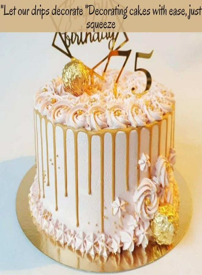 Confect قطرات ذهبية فضية متلألئة صالحة للأكل لتزيين الكعك والكب كيك - تزيين كعك عيد الميلاد والعطلات لدوائر الكعك والحلويات والمعجنات | رذاذ صالحة للأكل ممتازة - 110 مل - Image 2