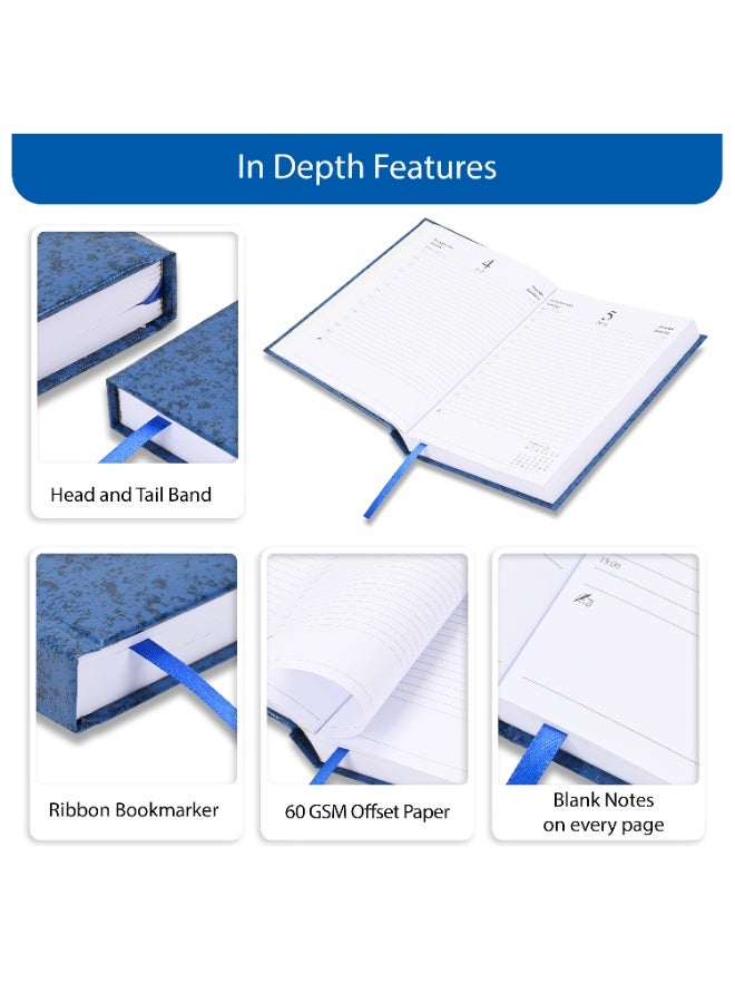 FIS 2026 Diary, Russian A5 Diary Size(148x210mm), Hard Cover Vinyl Materials, 1 Side Padded, Russian & English Language, 60gsm White Paper, Blue Color-FSDIRU0126BL - Image 5