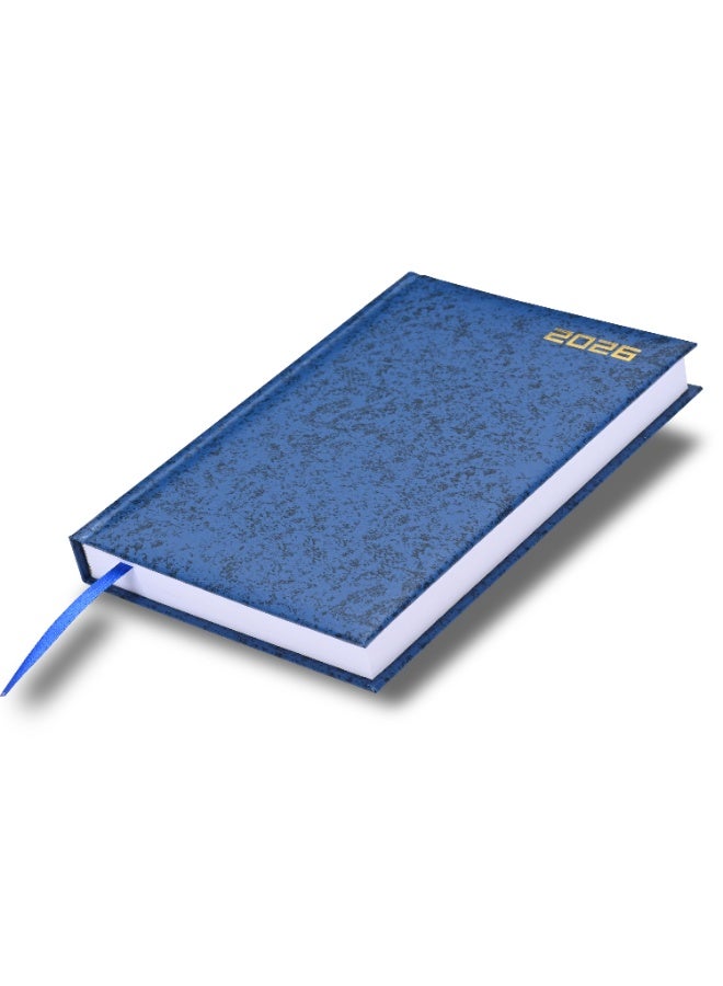 FIS 2026 Diary, Russian A5 Diary Size(148x210mm), Hard Cover Vinyl Materials, 1 Side Padded, Russian & English Language, 60gsm White Paper, Blue Color-FSDIRU0126BL - Image 1