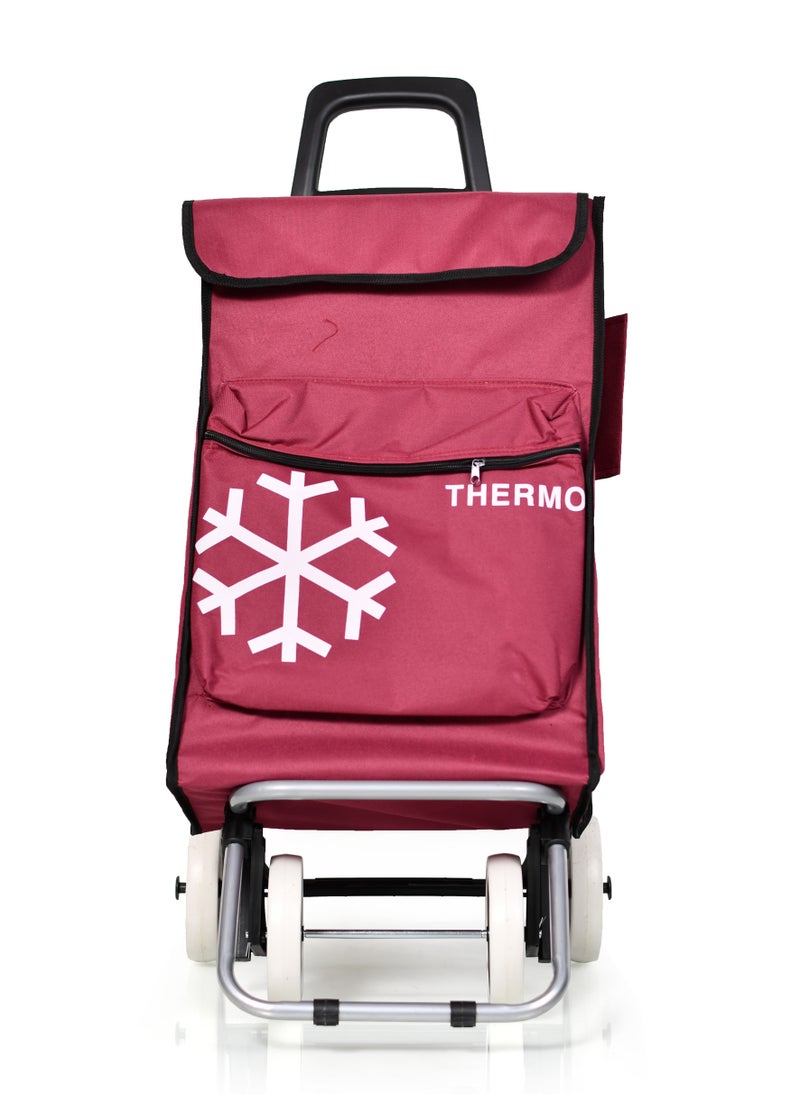 Generic - Shopping cart with ice-cold pocket fashionable with 4 large wheels suitable for off-road use suitable for home camping and picnic - Image 1