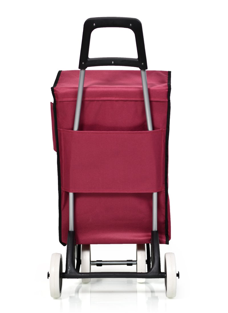 Generic - Shopping cart with ice-cold pocket fashionable with 4 large wheels suitable for off-road use suitable for home camping and picnic - Image 1