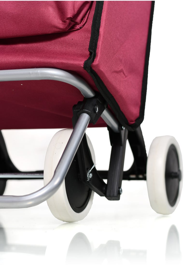 Generic - Shopping cart with ice-cold pocket fashionable with 4 large wheels suitable for off-road use suitable for home camping and picnic - Image 1