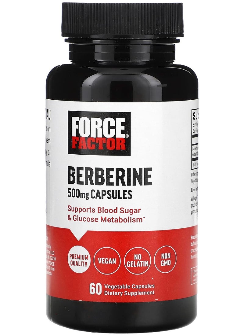 Force Factor - Berberine  500 mg  60 Vegetable Capsules - Image 1
