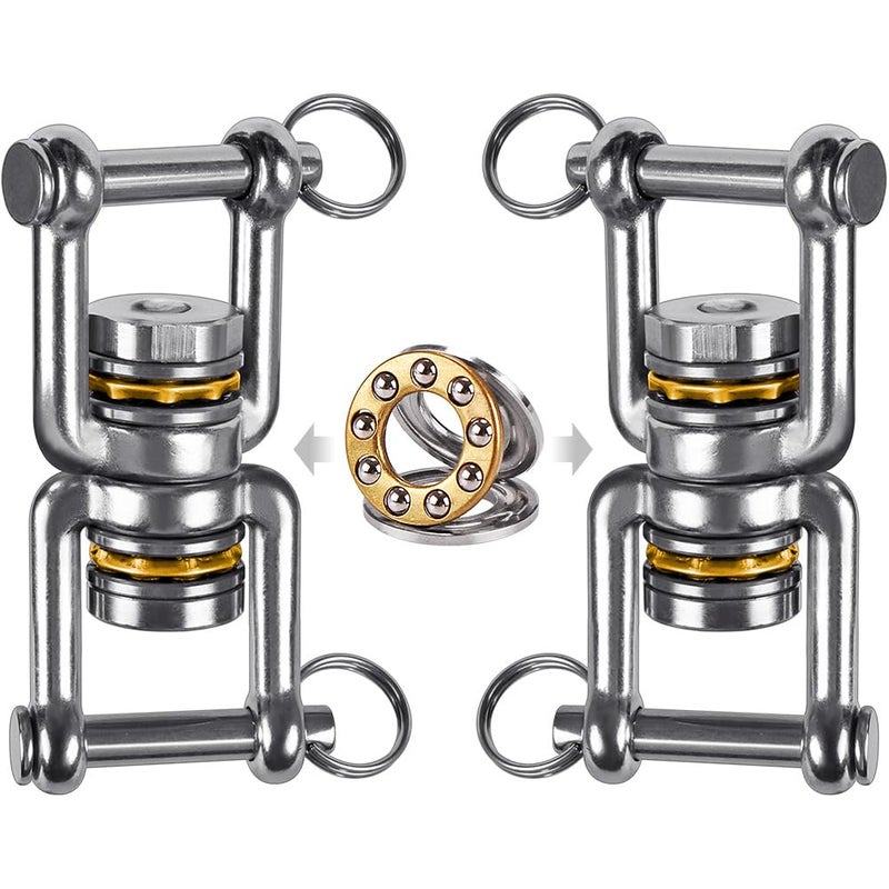 BeneLabel Swing Swivel 360 Rotational Device with 2 Bearings 770LB Capacity Stainless Steel for Aerial Dance Yoga Swing SetsWeb Tree Swing and More 2 Pack - Image 2