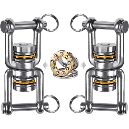 BeneLabel Swing Swivel 360 Rotational Device with 2 Bearings 770LB Capacity Stainless Steel for Aerial Dance Yoga Swing SetsWeb Tree Swing and More 2 Pack - Image 1