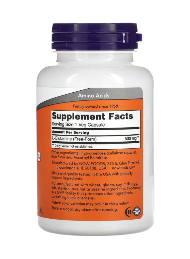 Now Foods L-Glutamine 120 Veg Capsules - Image 2