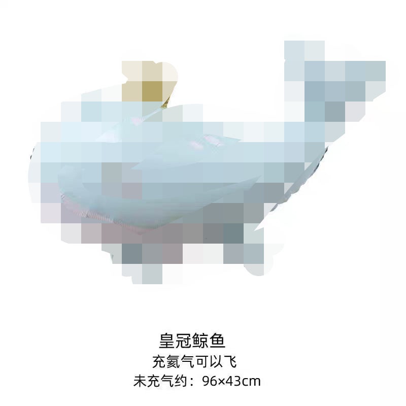 Cute Cartoon Dinosaur Penguin Whale Foil Balloons for Party Decor Crown whale