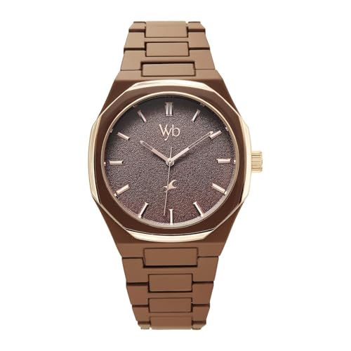 Fastrack Vyb 6.0 Hustler Quartz Brown Shaped Dial Men's Watch | Stainless Steel Strap Material Analog | Guys Analog Watches - FV30027KM02W - Image 1