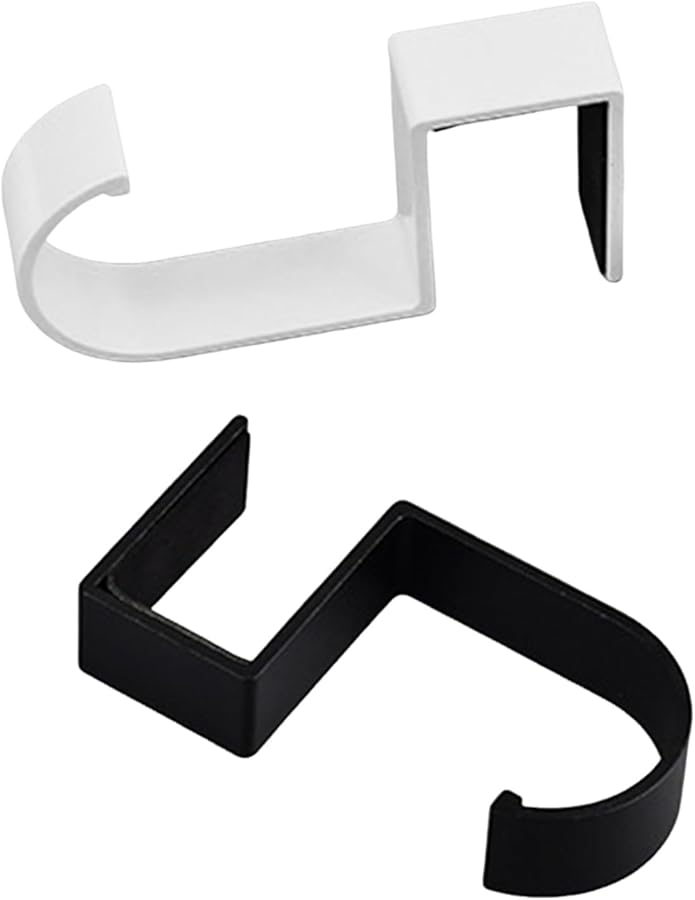 Style A Metal Hook for Student Bags Wall Attachment Black White Double Tone - Image 1