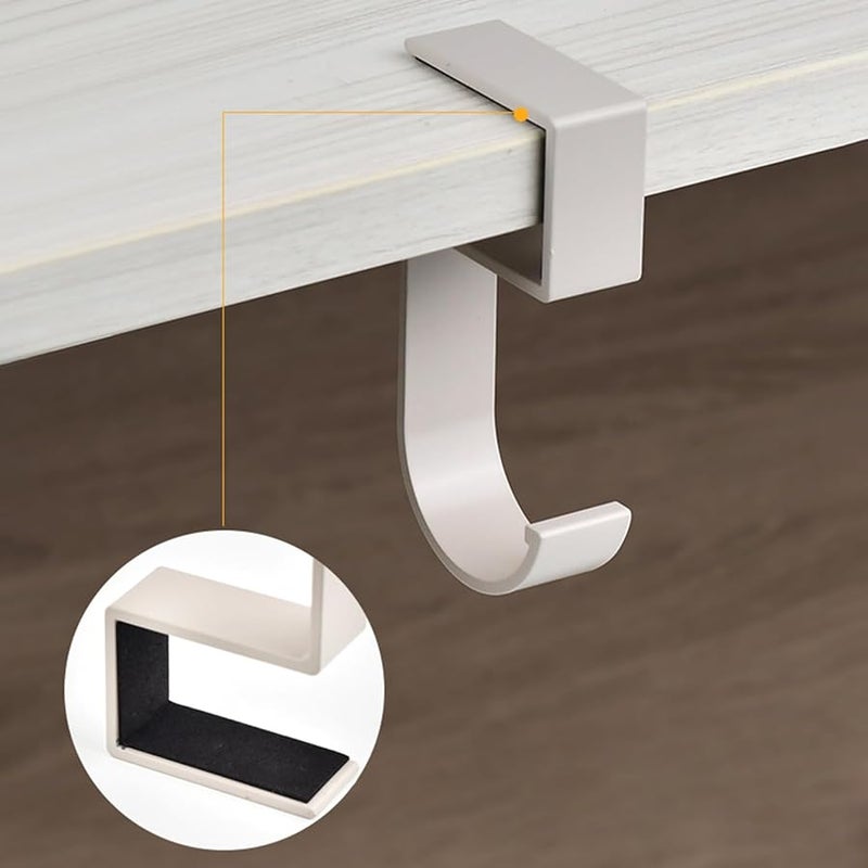 Style A Metal Hook for Student Bags Wall Attachment Black White Double Tone - Image 4