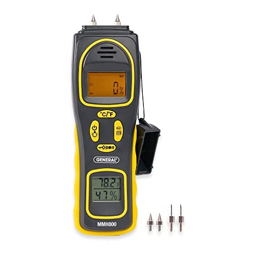 General Tools General Tools MMH800 PinPinless Moisture Meter wTemp and Humidity