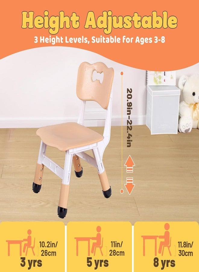 FUNLIO Height Adjustable Kids Chair (1pc) for Ages 3-8, Natural - Image 4