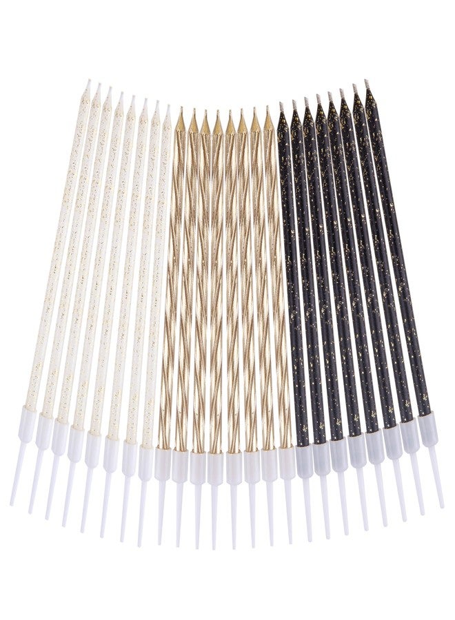 PHD CAKE Gold, Black, White Long Thin Birthday Candles, Cake Candles, Birthday Parties, Wedding Decorations, Party Candles - Image 5