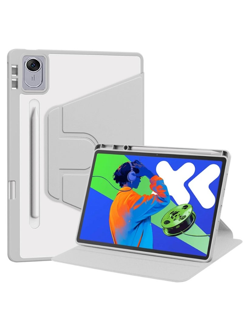 Case for HUAWEI MatePad 11.5 inch/Air 11.5 inch/11.5S 11.5inch,Tablet Protective Case  , Acrylic 360 ° Rotating Design, Automatic Wake-up/sleep, Soft Leather,Grey - Image 1