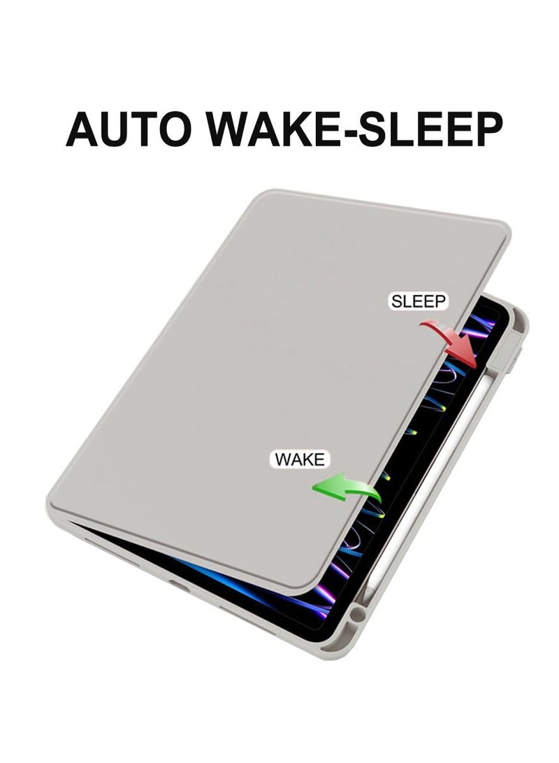 Case for HUAWEI MatePad 11.5 inch/Air 11.5 inch/11.5S 11.5inch,Tablet Protective Case  , Acrylic 360 ° Rotating Design, Automatic Wake-up/sleep, Soft Leather,Grey - Image 3