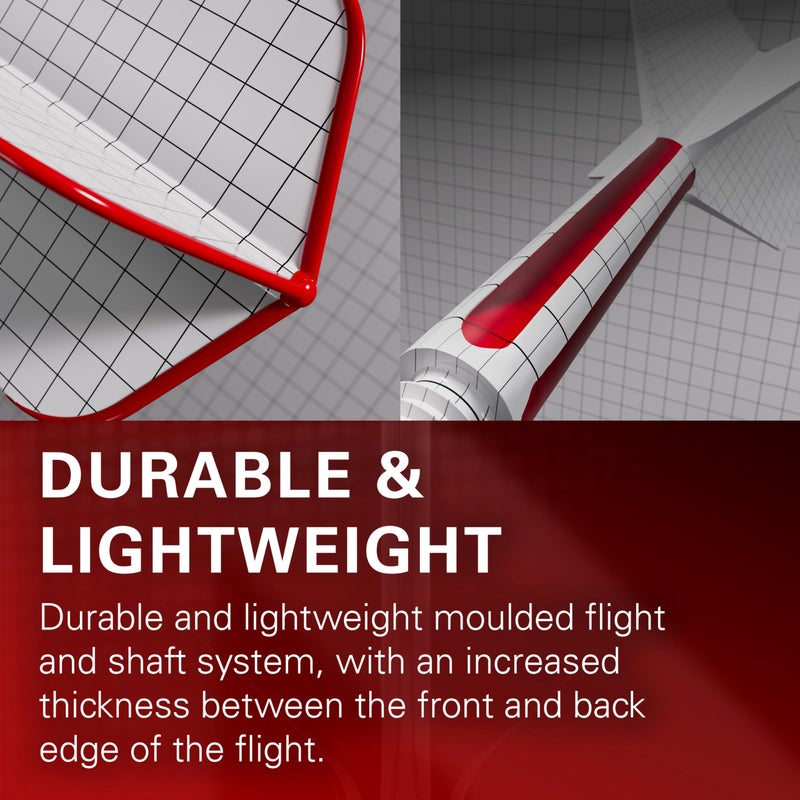 Target أقلام دارتس TARGET K Flex المدمجة مع الأجنحة والعمود، رقم 2 أسود (متوسط) | عبوة من 3 K-Flex – رقم 2، Kflex جميعها في قالب واحد للأجنحة والعمود | ملحقات دارتس احترافية - Image 5