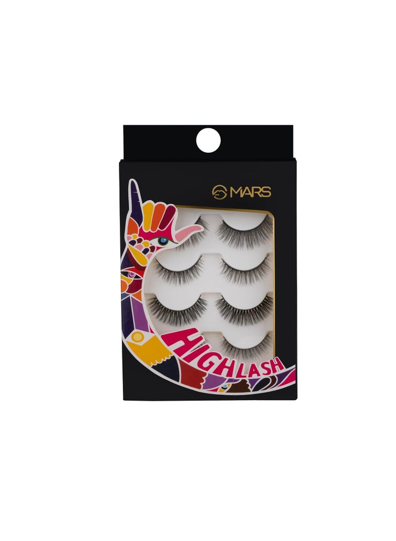 مارس مجموعة رموش صناعية من مارس هايغلاش للنساء، مكونة من 5 قطع، مظهر طبيعي للاستخدام المنتظم، قابلة لإعادة الاستخدام، خفيفة الوزن ومريحة وسهلة الاستخدام، شريط غير مرئي 03 طبيعي درامي - Image 5