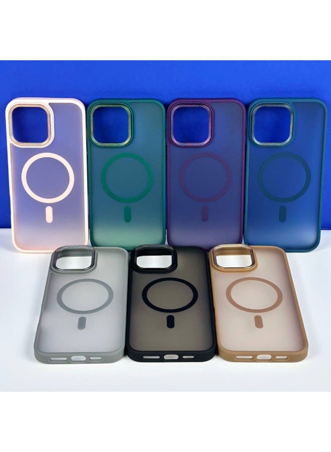 Case for OPPO Reno 12F/ Case Magnetic Translucent Matte Phone Cases [Compatible with MagSafe] Thin Slim Fit Shockproof Bumper Hard Protective Cover for Women Men Girls. - Image 3