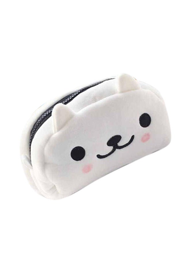 نيبمينينت مقلمة ناعمة بسعة كبيرة للطلاب بتصميم لطيف على شكل قطة أبيض