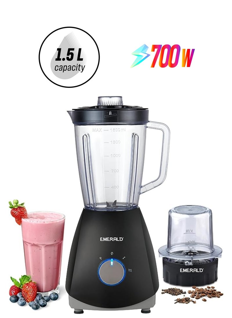 Emerald - Masterblender Duo 1.5 Litre Blender & 250 Gms Dry Grinder, 700 Watts, Ek731Mbg. (Glass) - Image 1