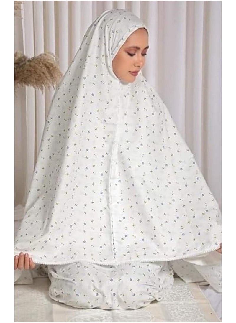 ماركة غير محددة - طقم صلاة نسائي قطعتين أسدال صلاة طقم الصلاة القطني يجسد الراحة والأناقة معاً  تصميمه باستخدام خامة فائقة الجودة توفر للبشرة ملمسًا ناعمًا - Image 1