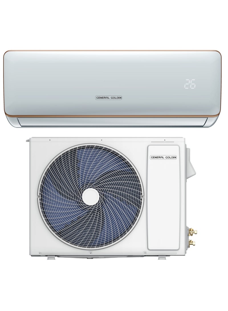 جنرال جولدن مكيف جنرال جولدن سبليت بارد 12000 وحدة حرارية بريطانية، طن واحد، تقنية العاكس انفرتر الموفرة للطاقة، واي فاي، تنظيف تلقائي، ضمان 7 سنوات على الضاغط. - Image 1