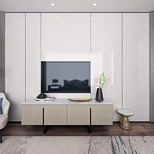 HOME13™ Glossy White Self Adheisve Vinyl Wallpaper for Cabinet Countertop (24inches by 120inches, White Glossy Wallpaper) - Image 4