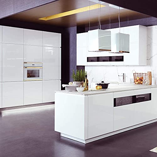 HOME13™ Glossy White Self Adheisve Vinyl Wallpaper for Cabinet Countertop (24inches by 120inches, White Glossy Wallpaper) - Image 3