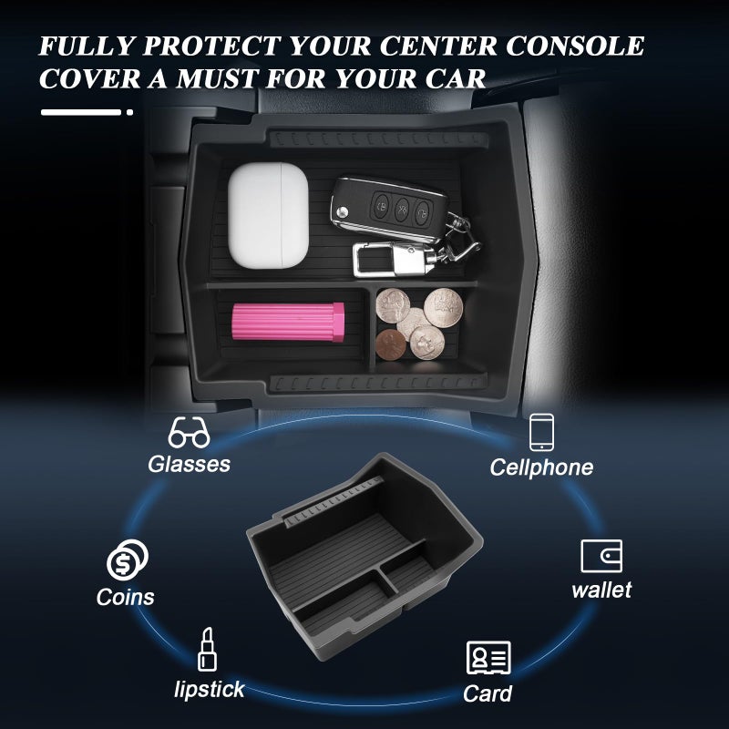 BIBIBO 2025 2026 Forester Center Console Organizer for 2025+ Subaru Forester Premium/Sport/Limited/Touring Console Tray 2025 Subaru Forester Insert Glove Pallet Organizer 2025+ Forester Armrest Tray - Image 2