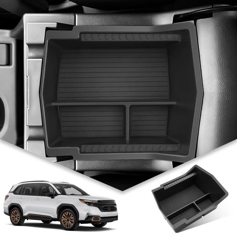 BIBIBO 2025 2026 Forester Center Console Organizer for 2025+ Subaru Forester Premium/Sport/Limited/Touring Console Tray 2025 Subaru Forester Insert Glove Pallet Organizer 2025+ Forester Armrest Tray - Image 1
