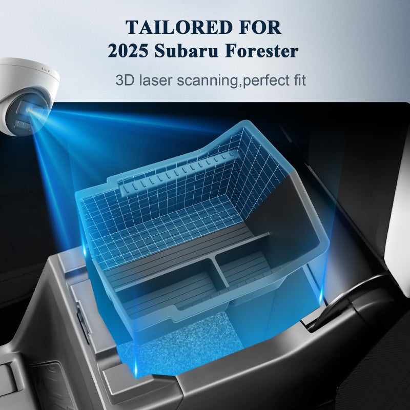 BIBIBO 2025 2026 Forester Center Console Organizer for 2025+ Subaru Forester Premium/Sport/Limited/Touring Console Tray 2025 Subaru Forester Insert Glove Pallet Organizer 2025+ Forester Armrest Tray - Image 3