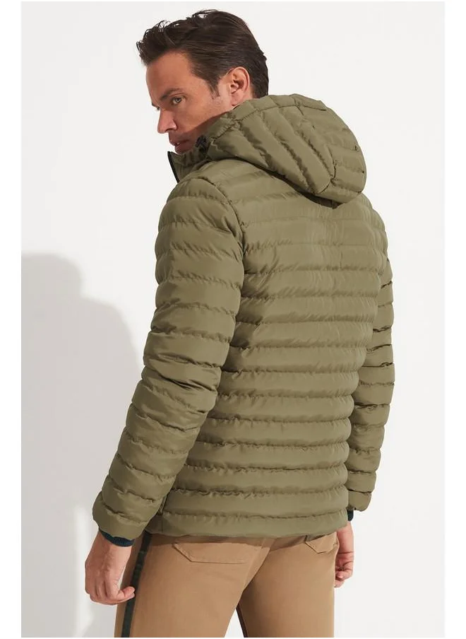 JUNE June Men Fiber Filled Coat Light Khaki
