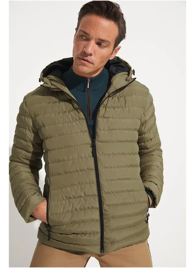JUNE June Men Fiber Filled Coat Light Khaki