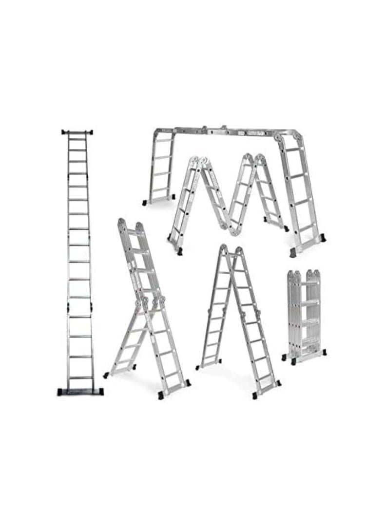 KNP KNP Multi Purpose Aluminum 7 in 1 Folding Step Ladder (4x4) is a versatile and durable ladder designed for multiple applications 