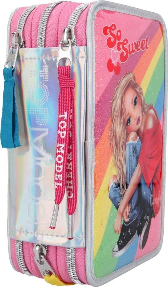Top Model Filled Triple Pencil Case Cherry Bomb Holo 3 Layer Filled Pencil Case  - Image 1