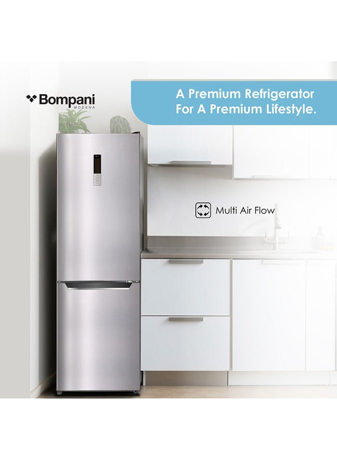 Bompani 380L Bottom Freezer Refrigerator With No Frost Technology And 5-Year Compressor Warranty, Stylish Italian Design, Energy-Efficient, And Spacious - BBF380SS Silver - Image 5